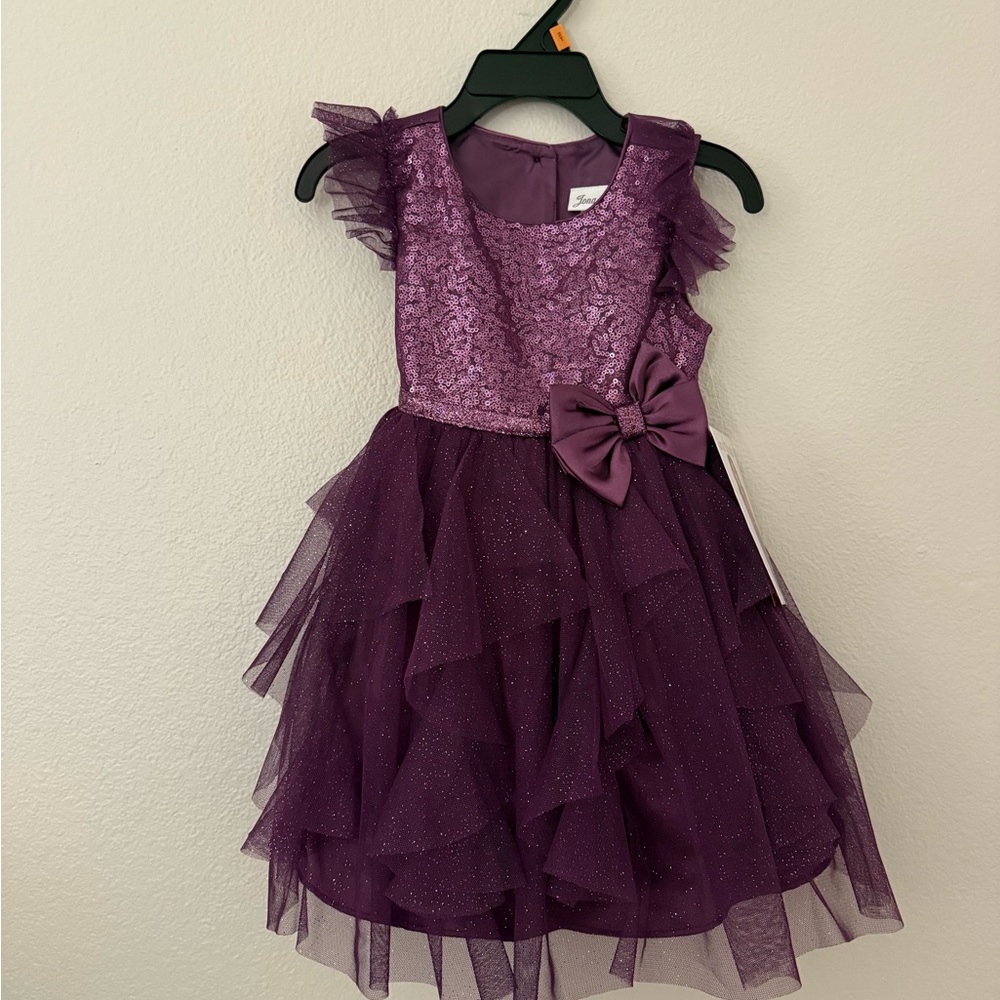 Jona Michelle Sparkling Purple Toddler Dress